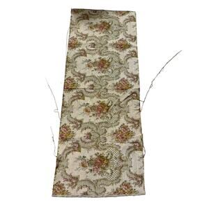 Vintage Shabby Chic floral tapestry fabric Baroque & Rococo influenced 21.5 x 56